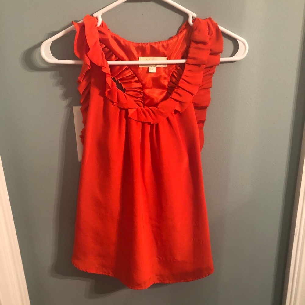 Orange Britt Ryan Silk Top Size 0